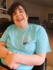 MImi with her Blue Bell shirt